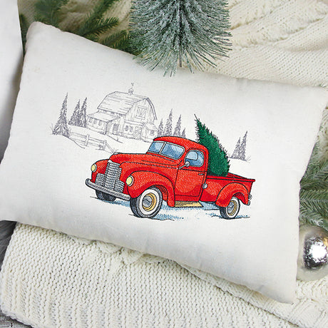 Country Christmas Retro Truck