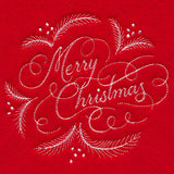 Merry Christmas Calligraphy (Whitework)