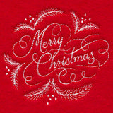 Merry Christmas Calligraphy (Whitework)