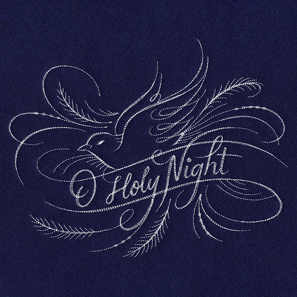 O Holy Night Calligraphy (Whitework)