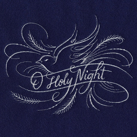 O Holy Night Calligraphy (Whitework)