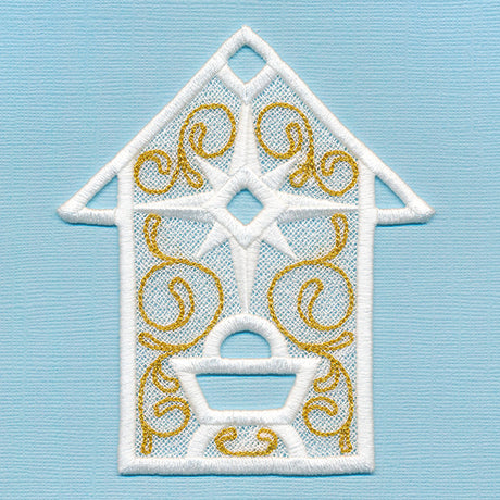 Glimmering Manger Ornament (Lace)