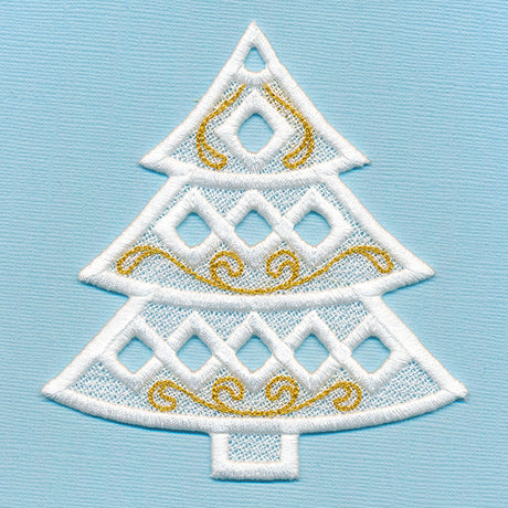 Dazzling Christmas Tree Ornament (Lace)