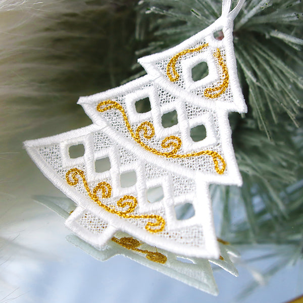 Dazzling Christmas Tree Ornament (Lace)