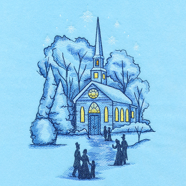 Snowfall Church Scene