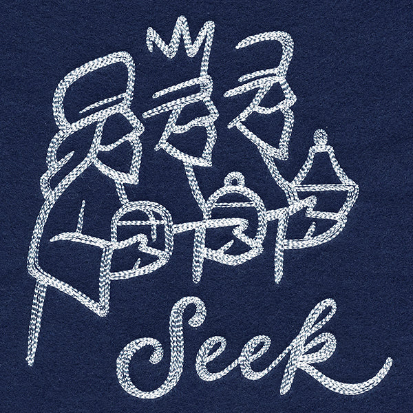 Three Wise Men with Seek (Whitework)