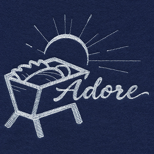 Manger with Adore (Whitework)