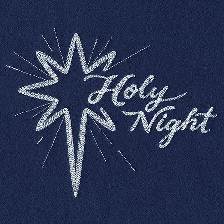 Star of Bethlehem with Holy Night (Whitework)