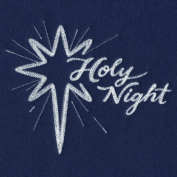 Star of Bethlehem with Holy Night (Whitework)