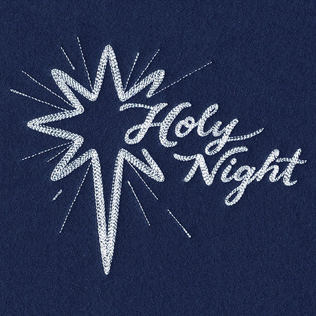 Star of Bethlehem with Holy Night (Whitework)