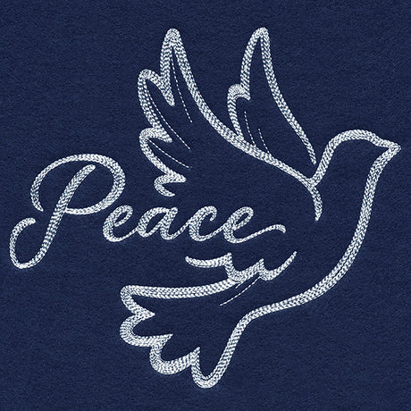 Dove with Peace (Whitework)