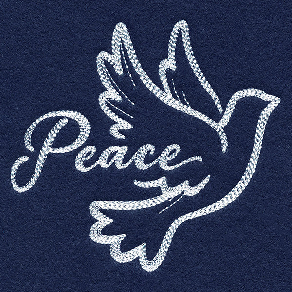 Dove with Peace (Whitework)