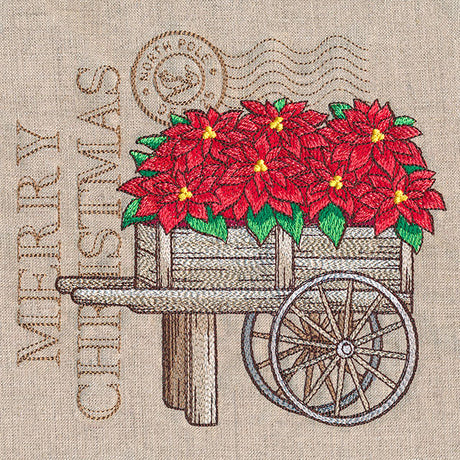 Fresh Poinsettia Cart Medley