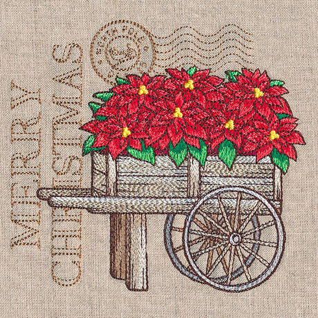 Fresh Poinsettia Cart Medley