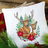 Serene Christmas Deer Scene