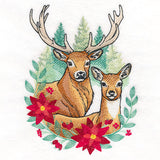 Serene Christmas Deer Scene