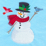 Merry Country Snowman with Birds