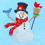 Jolly Country Snowman with Broom