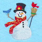 Jolly Country Snowman with Broom