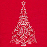 Fancy Swirls Christmas Tree (Whitework)