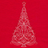 Fancy Swirls Christmas Tree (Whitework)