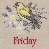 Merry Friday - Goldfinch with Stars of Bethlehem