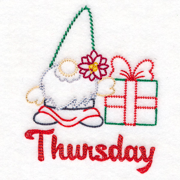 Gnome with Present on Thursday (Vintage)
