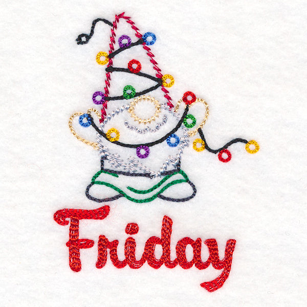 Gnome with Christmas Lights on Friday (Vintage)