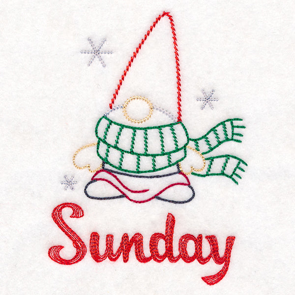 Gnome with Scarf on Sunday (Vintage)