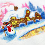 Snowy Serenity Cottage Scene