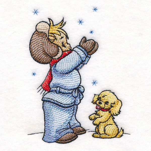 Childhood Charm - Catching Snowflakes