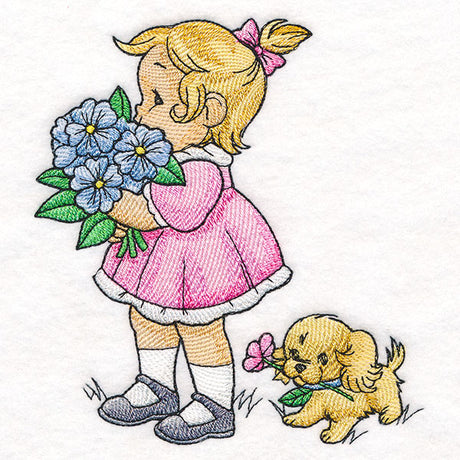 Childhood Charm - Holding a Bouquet