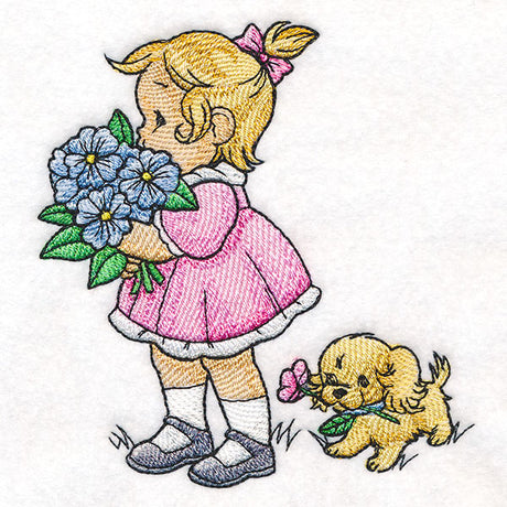 Childhood Charm - Holding a Bouquet