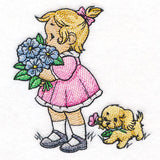 Childhood Charm - Holding a Bouquet