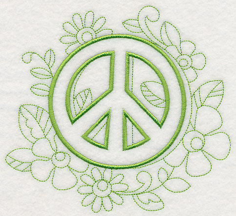 Doodle Peace Sign – Embroidery Library