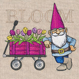 Spring Gnome with Tulip Wagon