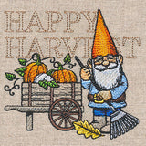 Autumn Gnome with Pumpkin Cart