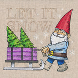 Winter Gnome with Tree Sled