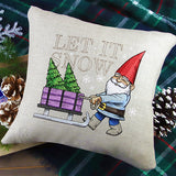 Winter Gnome with Tree Sled