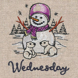 Country Snowman and Polar Bears on Wednesday