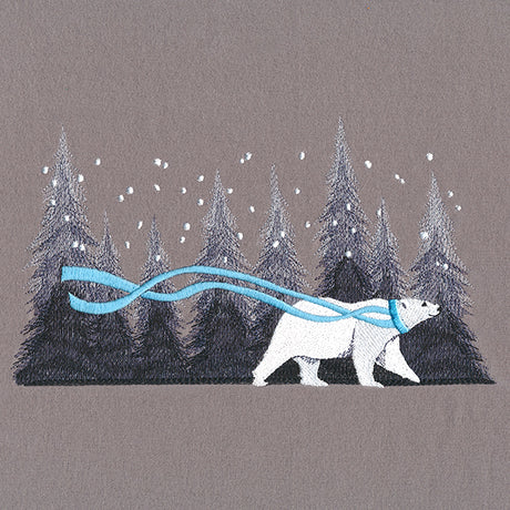 Snowy Forest Polar Bear
