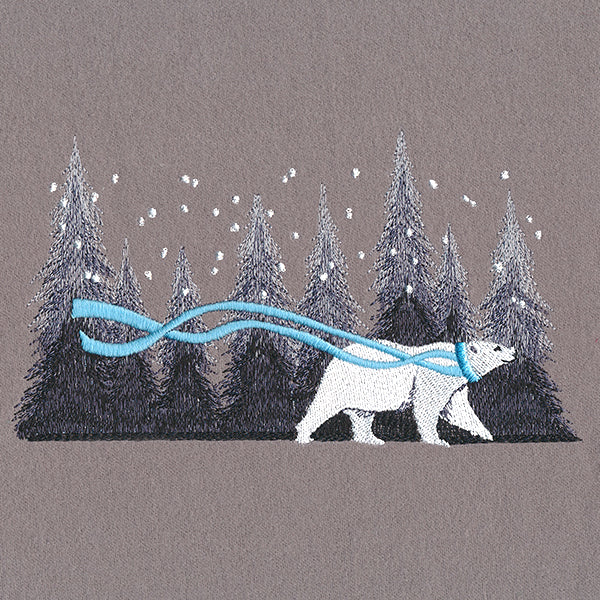 Snowy Forest Polar Bear