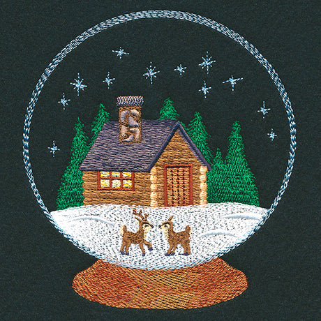 Cozy Winter Cabin Snowglobe