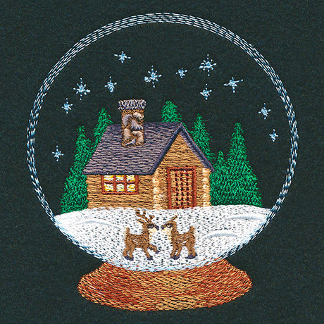 Cozy Winter Cabin Snowglobe