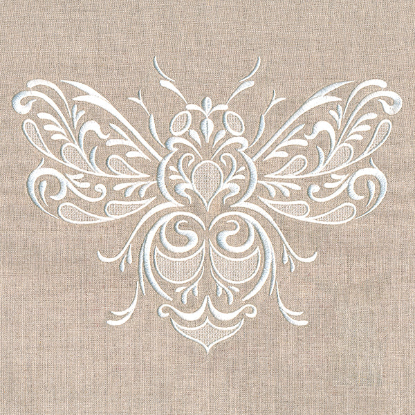 Exquisite Buzzing Bee (Whitework)