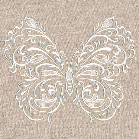Exquisite Fluttering Butterfly (Whitework)