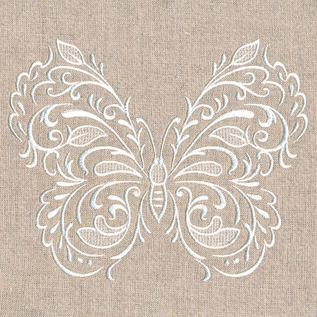 Exquisite Fluttering Butterfly (Whitework)
