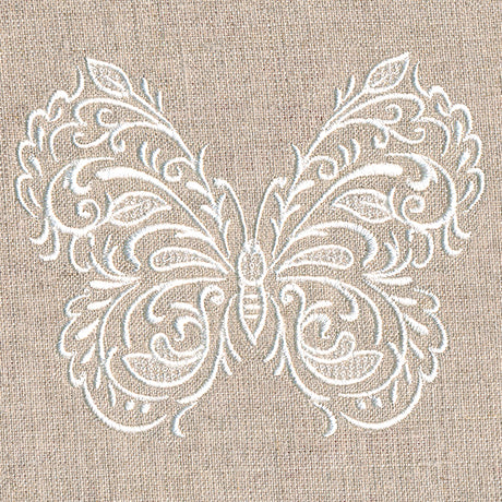 Exquisite Fluttering Butterfly (Whitework)