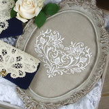 Exquisite Blooming Heart (Whitework)