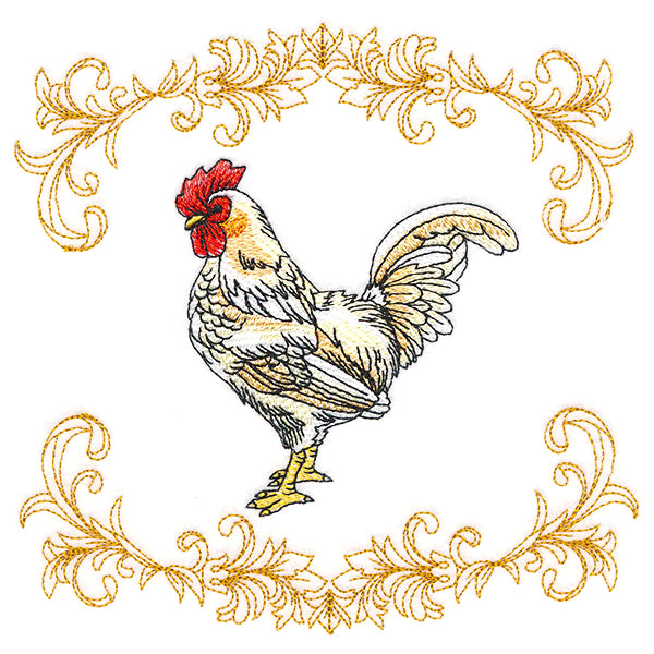 Lively Rooster in Filigree